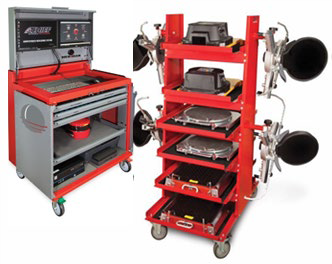 Meridian Aligner combo unit. Meridian Live Mapping system with a complete 789200 3D aligner system incorporated into cabinet and cart.
